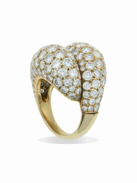 Van Cleef & Arpels. Anello con diamanti taglio brillante  - Asta Fine Jewels - Associazione Nazionale - Case d'Asta italiane