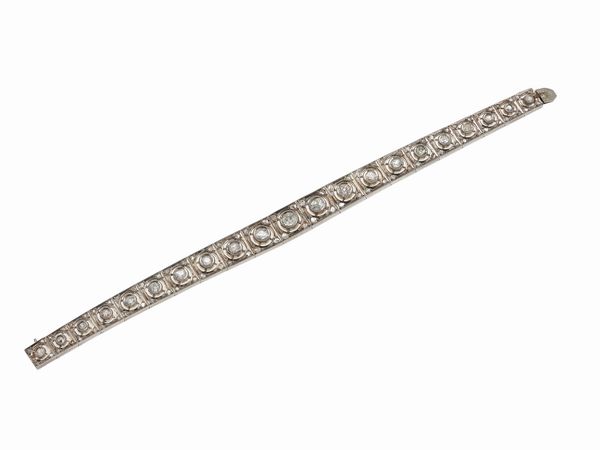 Bracciale con diamanti di vecchio taglio  - Asta Fine Jewels - Associazione Nazionale - Case d'Asta italiane