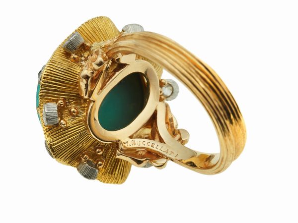 M. Buccellati. Anello con turchese e diamanti  - Asta Fine Jewels - Associazione Nazionale - Case d'Asta italiane