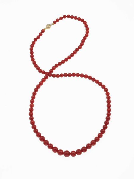 Collana in corallo rosso  - Asta Fine Jewels - Associazione Nazionale - Case d'Asta italiane