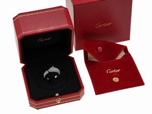 Cartier. Anello Panthre de Cartier con diamanti e due piccoli smeraldi  - Asta Fine Jewels - Associazione Nazionale - Case d'Asta italiane