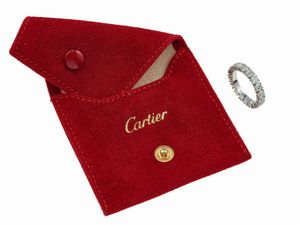 Cartier. Rivire con diamanti taglio brillante per ct 3.00  - Asta Fine Jewels - Associazione Nazionale - Case d'Asta italiane