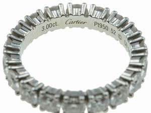 Cartier. Rivire con diamanti taglio brillante per ct 3.00  - Asta Fine Jewels - Associazione Nazionale - Case d'Asta italiane