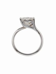 Anello con diamante taglio cuore di ct 2.01  - Asta Fine Jewels - Associazione Nazionale - Case d'Asta italiane