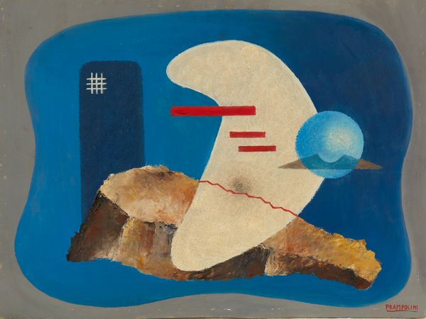 PRAMPOLINI ENRICO (1894 - 1956) : PAESAGGIO COSMICO (AEROPITTURA), ANNI '30  - Asta Asta 457 | ARTE MODERNA E CONTEMPORANEA - SELECTED Tradizionale - Associazione Nazionale - Case d'Asta italiane