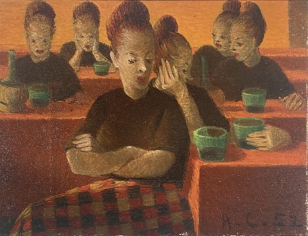 CALDERARA ANTONIO (1903 - 1978) : SEI DONNE, 1952  - Asta Asta 457 | ARTE MODERNA E CONTEMPORANEA - SELECTED Tradizionale - Associazione Nazionale - Case d'Asta italiane