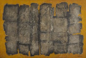 GNOLI DOMENICO (1933 - 1970) - GRAY FRAGMENTS, 1961