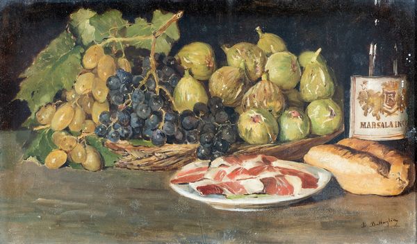 Domenico Battaglia (Napoli, 1842 – 1904) : Tavola imbandita  - Asta Oggetti d'arte, importanti dipinti antichi e dipinti del XIX-XX secolo - Associazione Nazionale - Case d'Asta italiane