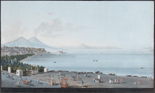 Camillo De Vito (Napoli, 1794 - 1845) : Napoli Veduta da Margellina con i costumi nazionali  - Asta Oggetti d'arte, importanti dipinti antichi e dipinti del XIX-XX secolo - Associazione Nazionale - Case d'Asta italiane