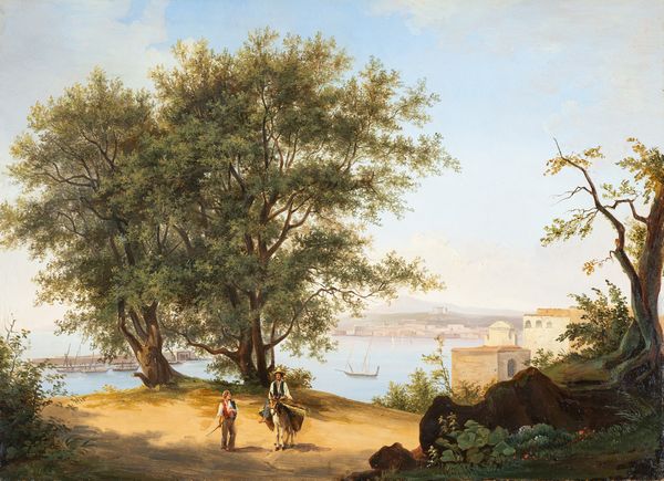 Scuola di Posillipo, prima metà del XIX secolo : Veduta del porto del Granatello  - Asta Oggetti d'arte, importanti dipinti antichi e dipinti del XIX-XX secolo - Associazione Nazionale - Case d'Asta italiane