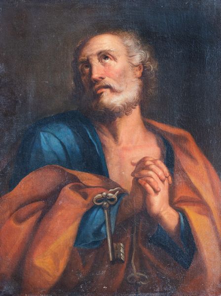 Seguace di Guido Reni : San Pietro penitente  - Asta Oggetti d'arte, importanti dipinti antichi e dipinti del XIX-XX secolo - Associazione Nazionale - Case d'Asta italiane