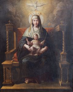 Paolo de Matteis  e studio (Piano Vetrale, 1662- Napoli, 1728) - Madonna del Principio