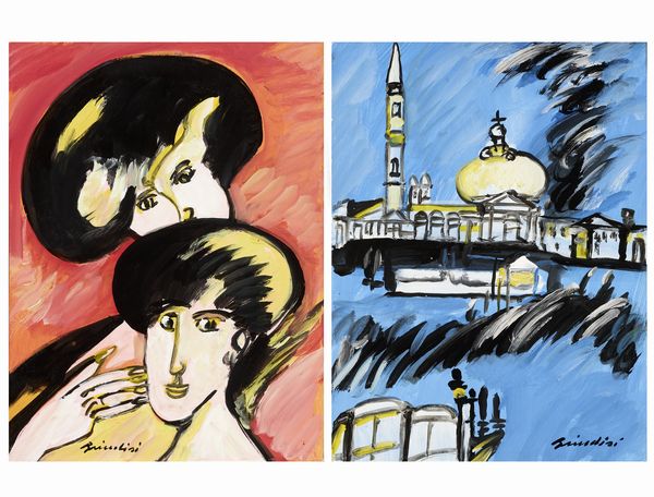 REMO BRINDISI : Maternit e Venezia  - Asta Dipinti, Disegni, Sculture e Grafica - Associazione Nazionale - Case d'Asta italiane