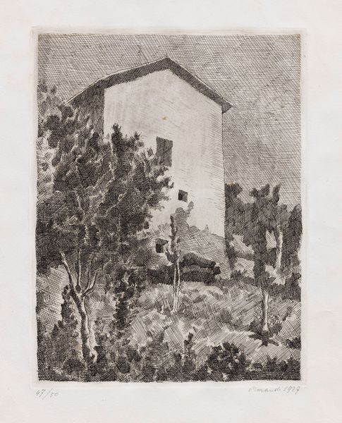 Giorgio Morandi : Paesaggio (Casa a Grizzana)  - Asta Dipinti, Disegni, Sculture e Grafica - Associazione Nazionale - Case d'Asta italiane