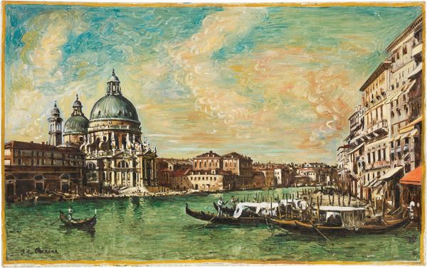 Giorgio de Chirico : Venezia, Chiesa della Salute  - Asta Dipinti, Disegni, Sculture e Grafica - Associazione Nazionale - Case d'Asta italiane
