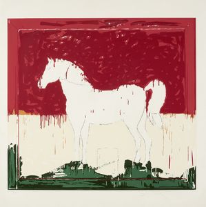 MARIO SCHIFANO - Cavallo tricolore