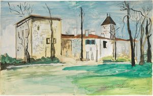Maurice Utrillo - Maison  la campagne (Chteau de Saint-Bernard, Ain)