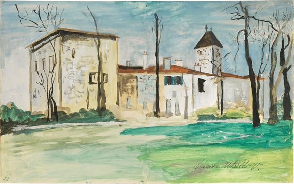 Maurice Utrillo : Maison  la campagne (Chteau de Saint-Bernard, Ain)  - Asta Arte Contemporanea - Associazione Nazionale - Case d'Asta italiane
