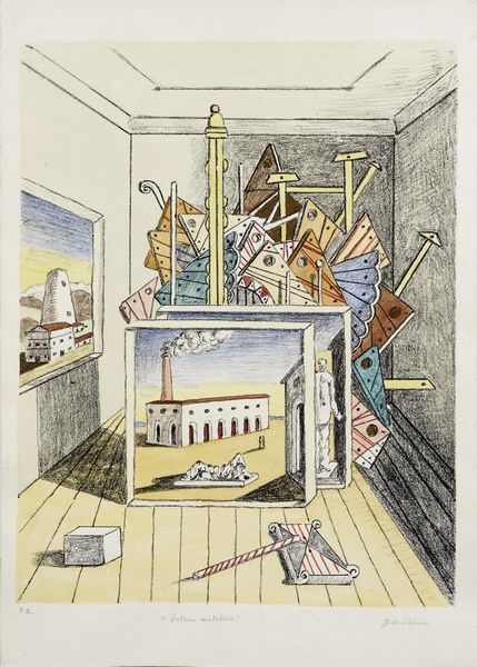 Giorgio de Chirico : Interno metafisico  - Asta Arte Moderna - Associazione Nazionale - Case d'Asta italiane