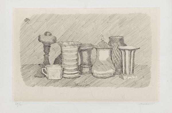 Giorgio Morandi : Natura morta con la tazzina bianca a sinistra  - Asta Arte Moderna - Associazione Nazionale - Case d'Asta italiane