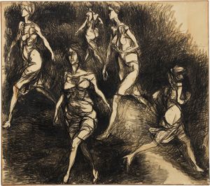 Renato Guttuso - Donne di notte (Figure che camminano)