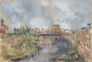 Filippo de Pisis - Il Ponte di Tiberio a Rimini