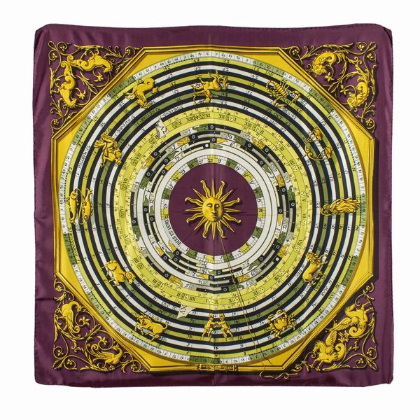Hermes  foulard vintage collezione Astrologie  - Asta Fashion Vintage - Associazione Nazionale - Case d'Asta italiane