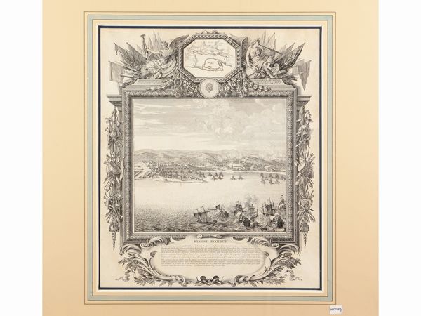 Sébastien Le Clerc : Messine secourue - L'Escalette  - Asta La Sicilia in una collezione di stampe - Associazione Nazionale - Case d'Asta italiane