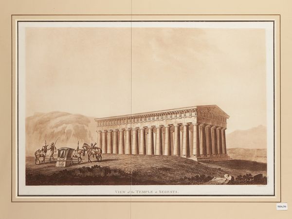 William Wilkins : View of the Temple Segesta  - Asta La Sicilia in una collezione di stampe - Associazione Nazionale - Case d'Asta italiane