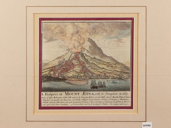 A prospect of Mount Aetna with its Irruption in 1669  - Asta La Sicilia in una collezione di stampe - Associazione Nazionale - Case d'Asta italiane