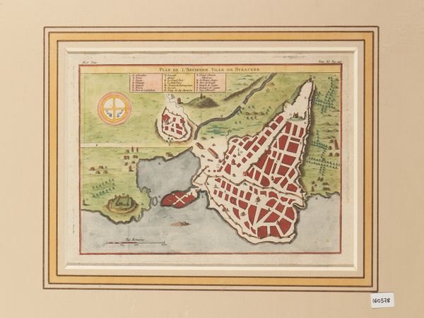 Plan de l'Ancienne Ville de Syracuse  - Asta La Sicilia in una collezione di stampe - Associazione Nazionale - Case d'Asta italiane