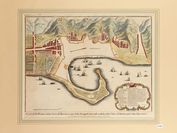 Isaac Basire : Plan of the Works of the City of Messina, one the strongest and most considerable Cities of Sicily  - Asta La Sicilia in una collezione di stampe - Associazione Nazionale - Case d'Asta italiane