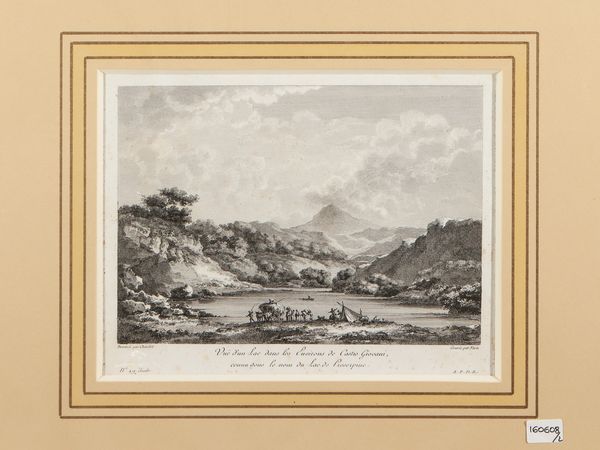 JEAN CLAUDE RICHARD DE SAINT-NON : Vue d'un Lac dans les environs de Castro Giovani - Vue prise dans les Carrieres de Campo bello  - Asta La Sicilia in una collezione di stampe - Associazione Nazionale - Case d'Asta italiane