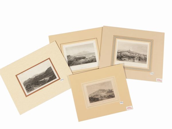 Vedute siciliane  - Asta La Sicilia in una collezione di stampe - Associazione Nazionale - Case d'Asta italiane