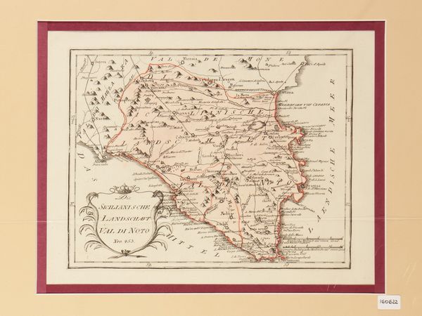 Sicilianische Landschaft Val di Noto Nro. 453 (1790)  - Asta La Sicilia in una collezione di stampe - Associazione Nazionale - Case d'Asta italiane