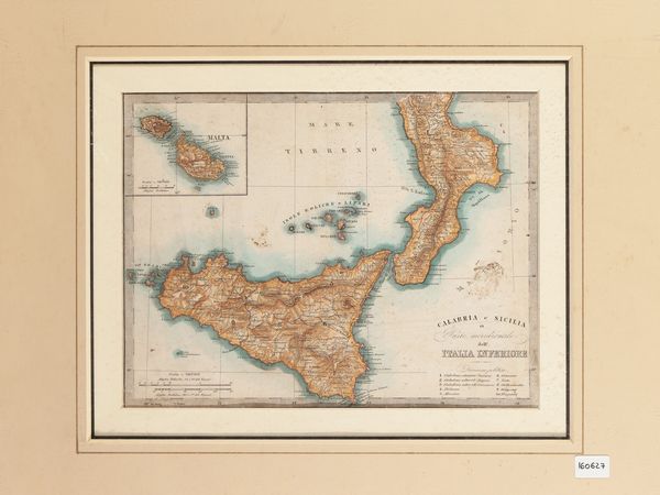 Calabria e Sicilia o Parte meridionale dell'Italia inferiore  - Asta La Sicilia in una collezione di stampe - Associazione Nazionale - Case d'Asta italiane