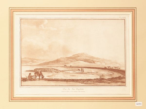 Jean-Pierre Louis Laurent Houel : Vue du Lac Naphtia  - Asta La Sicilia in una collezione di stampe - Associazione Nazionale - Case d'Asta italiane