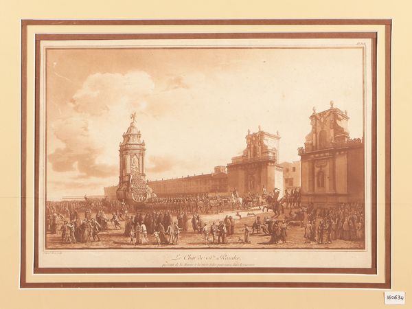 Jean-Pierre Louis Laurent Houel : Le Char de S.te Rosalie  - Asta La Sicilia in una collezione di stampe - Associazione Nazionale - Case d'Asta italiane
