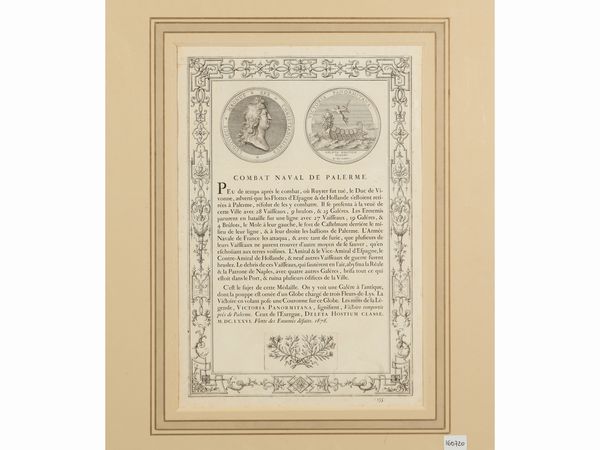 Combat Naval de Palerme  - Asta La Sicilia in una collezione di stampe - Associazione Nazionale - Case d'Asta italiane