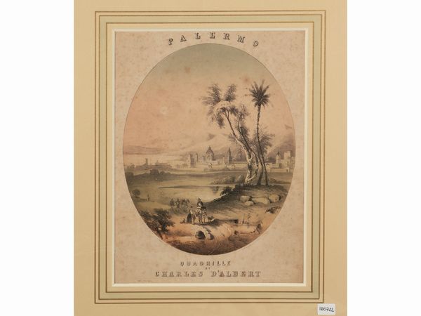 Palermo. Quadrille by Charles D'Albert  - Asta La Sicilia in una collezione di stampe - Associazione Nazionale - Case d'Asta italiane