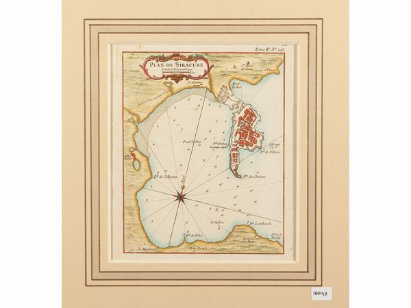 Plan de Siracuse 1760  - Asta La Sicilia in una collezione di stampe - Associazione Nazionale - Case d'Asta italiane