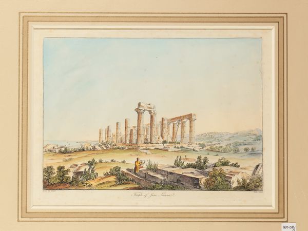 John Goldicutt : Temple of Juno Lucina - Site of the Ancient City Agregentum  - Asta La Sicilia in una collezione di stampe - Associazione Nazionale - Case d'Asta italiane
