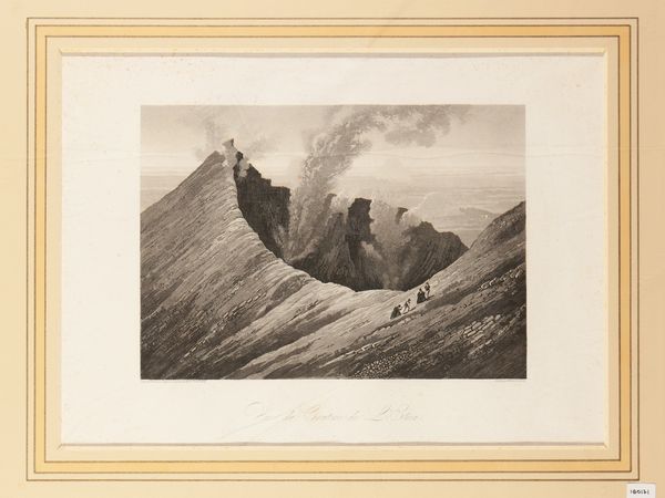 Achille-Etienne Gigault de La Salle : Vue du Cratere de l'Etna  - Asta La Sicilia in una collezione di stampe - Associazione Nazionale - Case d'Asta italiane