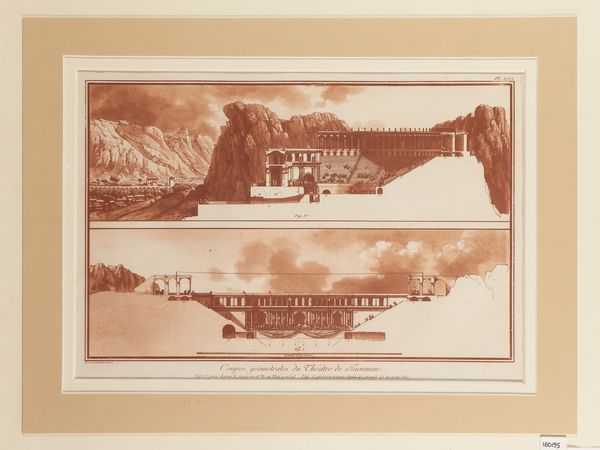 Jean-Pierre Louis Laurent Houel : Coupes g�om�trales du Th�atre de Taormine  - Asta La Sicilia in una collezione di stampe - Associazione Nazionale - Case d'Asta italiane