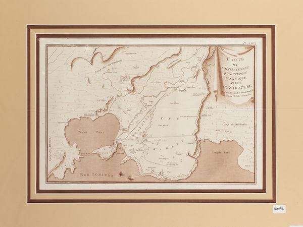 Jean-Pierre Louis Laurent Houel : Carte de l'Emplacement qu'occupoit l'antique Ville de Siracuse  - Asta La Sicilia in una collezione di stampe - Associazione Nazionale - Case d'Asta italiane