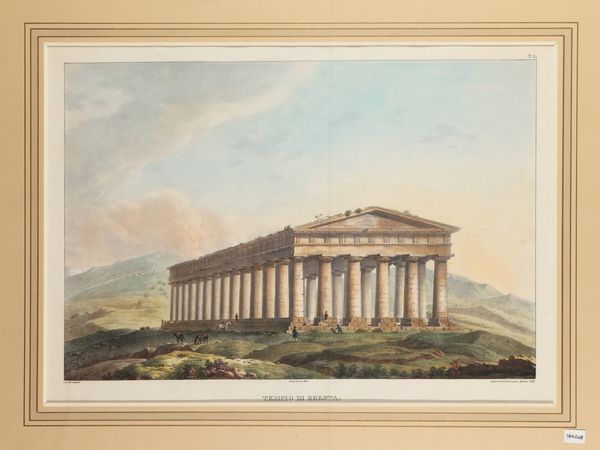 Tempio di Egesta 1826  - Asta La Sicilia in una collezione di stampe - Associazione Nazionale - Case d'Asta italiane