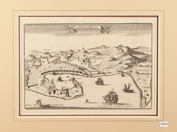 NICOLAS DE FER : Messine Residence ordinaire du Viceroy de Sicile 1705  - Asta La Sicilia in una collezione di stampe - Associazione Nazionale - Case d'Asta italiane