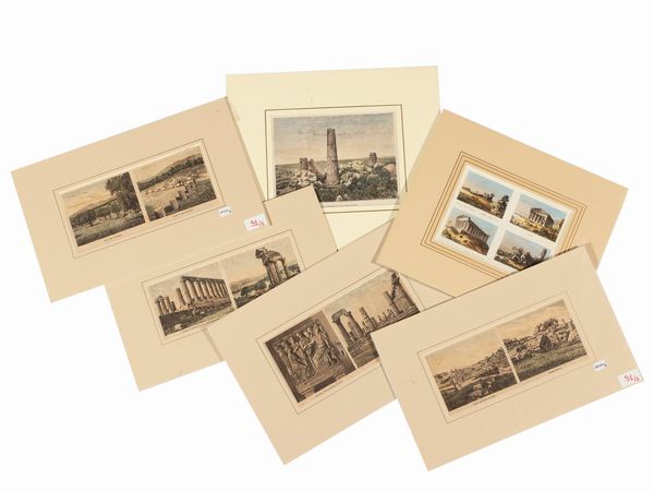 Rovine di templi in Sicilia  - Asta La Sicilia in una collezione di stampe - Associazione Nazionale - Case d'Asta italiane