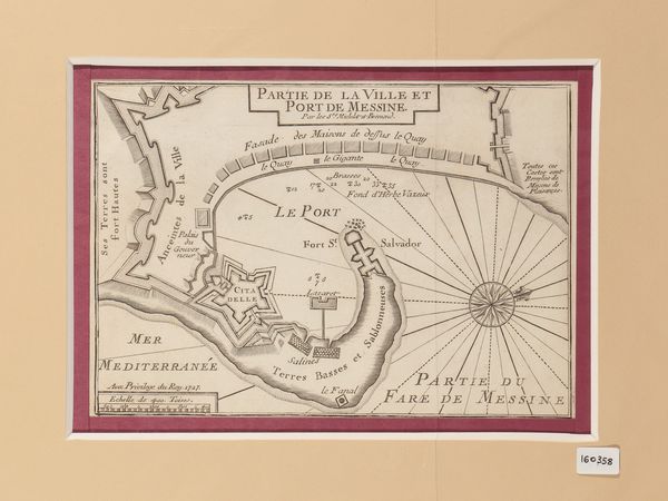 Partie de la Ville et Port de Messine 1727  - Asta La Sicilia in una collezione di stampe - Associazione Nazionale - Case d'Asta italiane