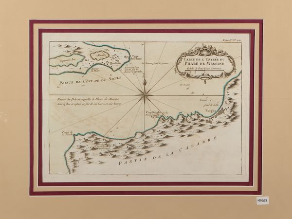 Jacques-Nicolas Bellin : Carte de l'Entr�e du Phare de Messine  - Asta La Sicilia in una collezione di stampe - Associazione Nazionale - Case d'Asta italiane